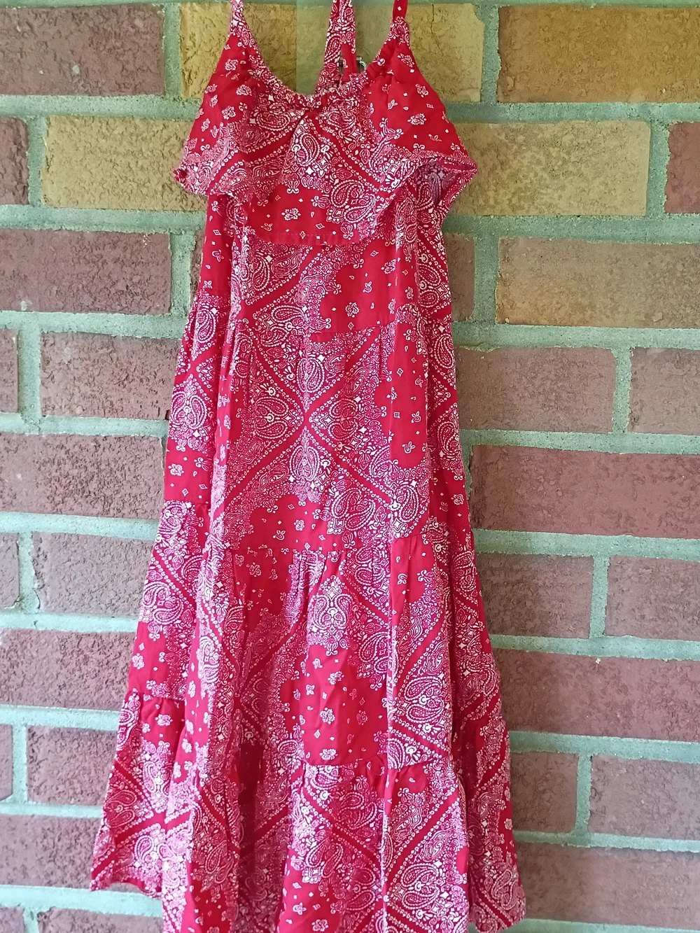OshKosh Red Paisley Ruffle-Top Girls' Dress